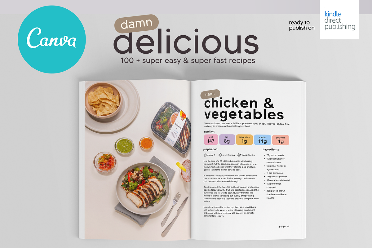 Canva Recipes Cookbook A4 Template, a Magazine Template by DeLaGranSiete (Photo 7 of 9)