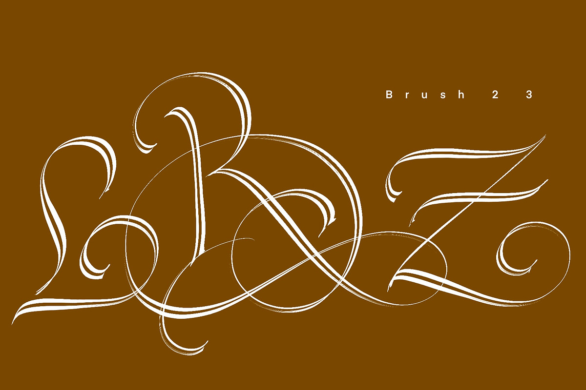 CalligraphyMasters Procreate Brushes, a Brush Add-On by the Fontmaker (Photo 31 of 38)
