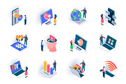 Unique Isometric Icons Pack, an Outline Icon by alexdndz (Thumbnail 19 of 21)