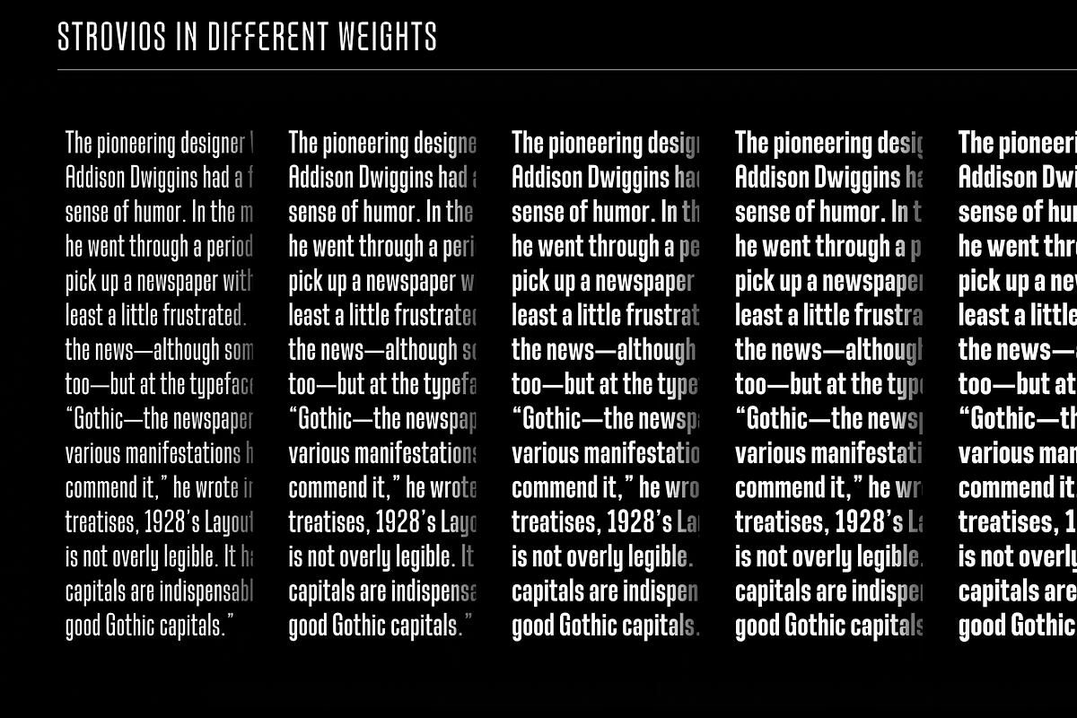 Strovius Condensed Font, a Sans Serif Font by redtype.studio (Photo 6 of 9)