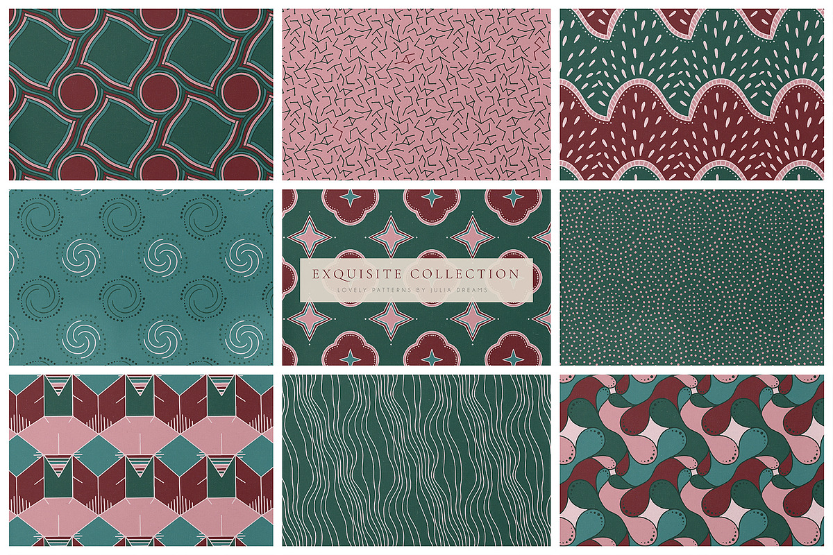 Lovely Seamless Patterns Kit, a Pattern Graphic by Julia Dreams (Photo 6 of 8)