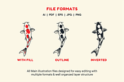 Koi Fish Japanese Carp Illustration, an Illustration by ARQAM Studio (Thumbnail 4 of 10)
