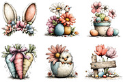 Watercolor Spring Easter Clipart, an Illustration by Sublimation Artist (Thumbnail 7 of 7)