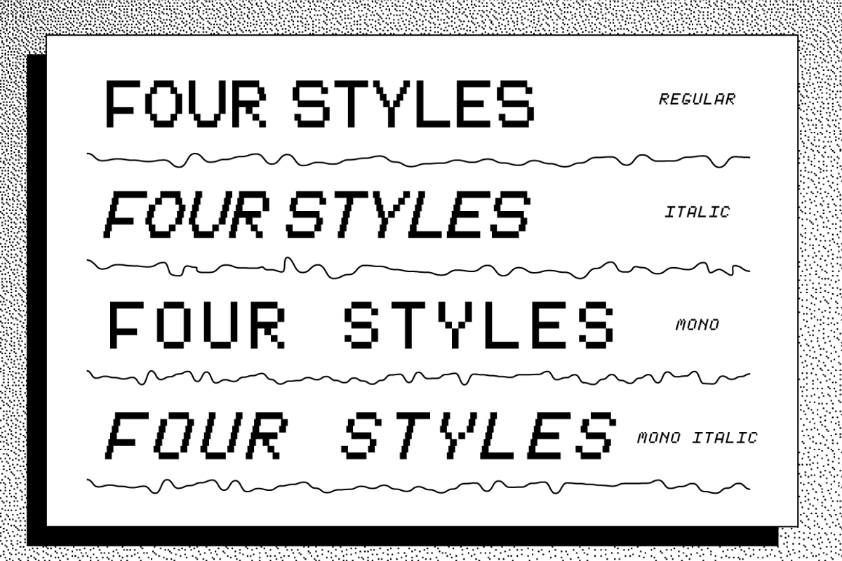 Tickerbit Pixel Font, a Sans Serif Font by That That Creative (Photo 3 of 9)