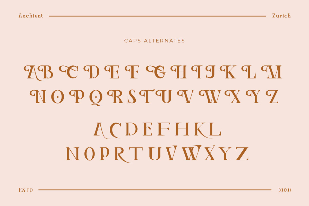 Ancient Zurich - Elegant Serif Logo, a Serif Font by Dirtyline Studio (Photo 7 of 22)