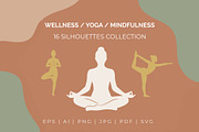 Yoga and Mindfulness Silhouettes, an Object Graphic by Designgrove (Thumbnail 3 of 6)