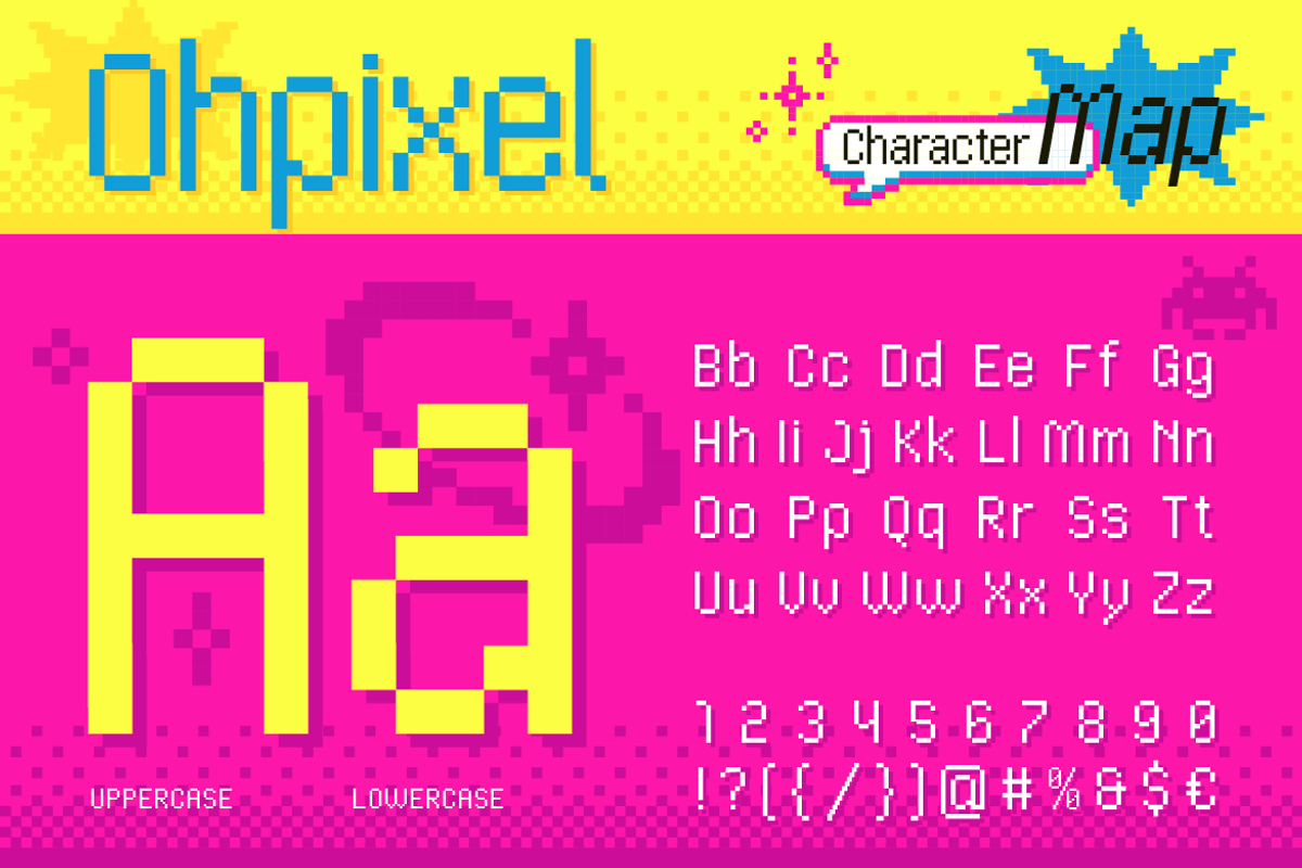 Ohpixel - Pixel Display Font, a Sans Serif Font by Artisan Themes (Photo 2 of 11)