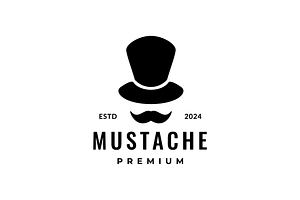 mustache men style modern logo, a Branding & Logo Template by devastd