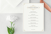 Vintage Wedding Program Template, a Stationery Template by Vasya Kobelev (Thumbnail 4 of 7)