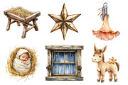 Cute Christmas Nativity Clipart, an Illustration by Daily.Designs (Thumbnail 3 of 5)