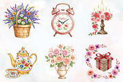 Charming Mother's Day Gift Clipart, a Seasonal Illustration by RobertsArt (Thumbnail 2 of 7)