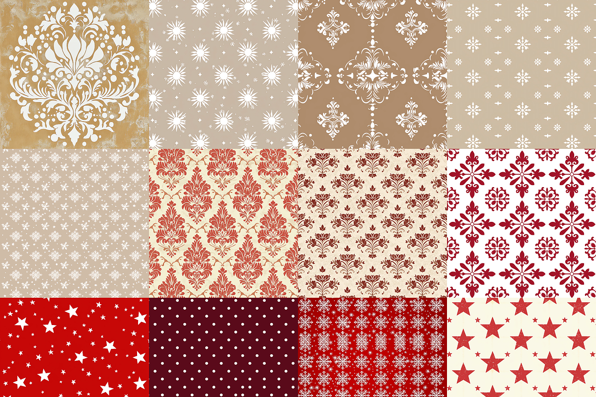 Country Christmas Digital Paper, a Background Graphic by LA Design (Photo 2 of 10)