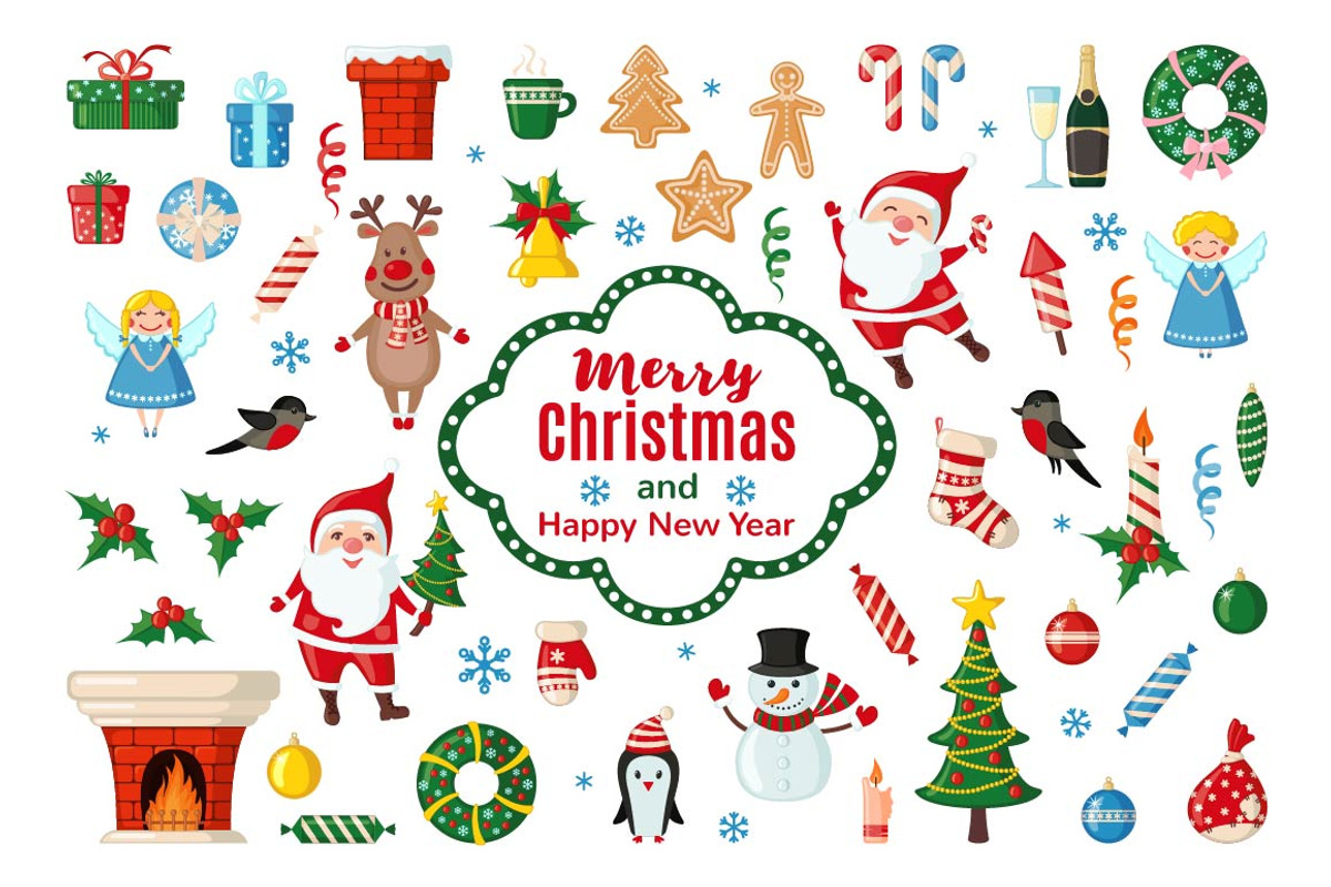 Set of Christmas and New Year icons, an Icon by MalniArt