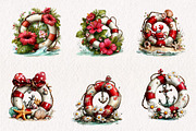 Whimsical Summer Lifebuoy Clipart, an Illustration by CreationArt (Thumbnail 2 of 10)