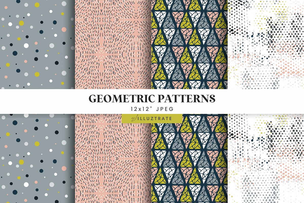 Geometric Pattern Paper Pack, a Pattern Graphic by illuztrate (Photo 4 of 5)