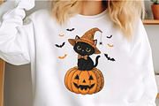 Witchy Cat PNG, an Illustration by Craft Nest (Thumbnail 6 of 6)