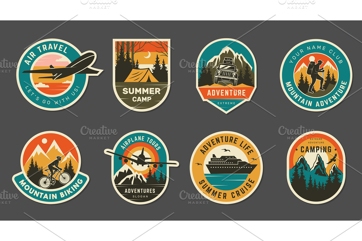 Travel badges. Worldwide outdoor, a Graphic by Onyx