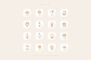 Ice Cream Line Icons, an Outline Icon by blauananas (Thumbnail 6 of 7)
