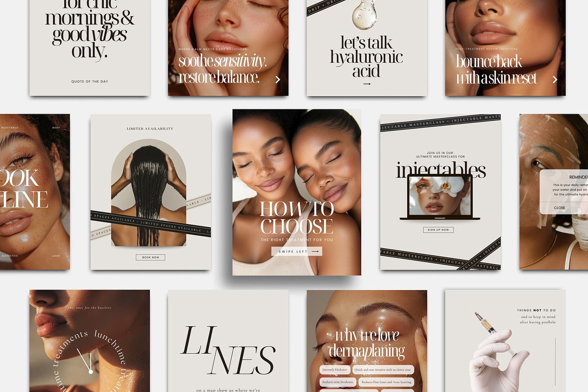 Skincare Social Media Canva Templates