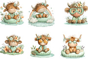Pool Day Highland Cow Clipart, a Seasonal Illustration by CreationArt (Thumbnail 2 of 5)