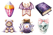 Pastel Purple Halloween Clipart, an Illustration by Daily.Designs (Thumbnail 3 of 5)