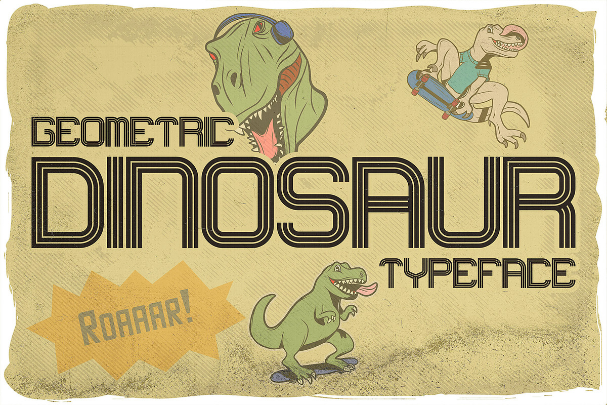 Dinosaur, a Font by Heather_insane (Photo 1 of 8)