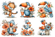 Tropical Fruit Party Animals Clipart, a Seasonal Illustration by Daily.Designs (Thumbnail 2 of 5)
