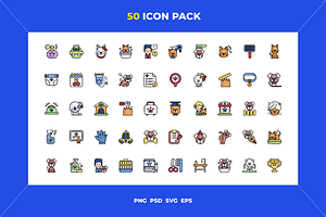 50 Pet grooming icons, an Outline Icon by Wencory