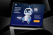 Artificial Intelligence Landing Page, a Landing Page Template by Glyphminds Studios (Thumbnail 3 of 3)