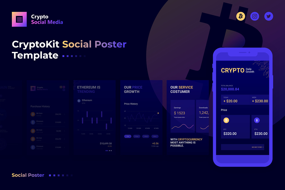 Crypto Social Media, a Social Media Template by TemplateZuu (Photo 11 of 11)