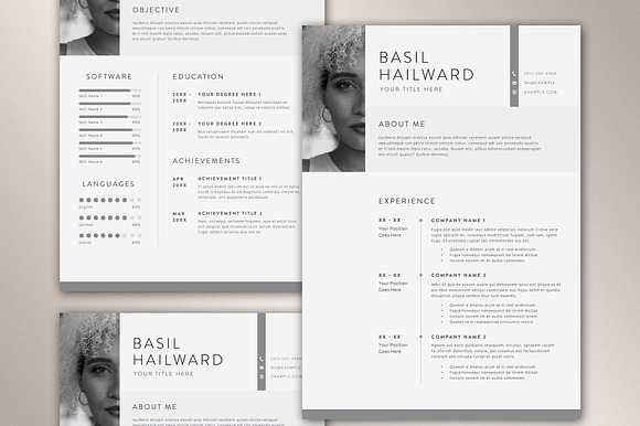 Black White Classic Resume Layout preview 2