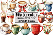 Christmas Coffee Clipart, an Illustration by Design Market (Thumbnail 1 of 4)