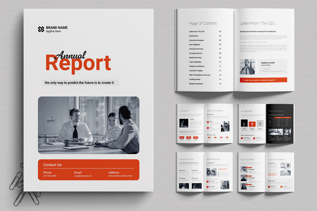 Annual Report Template for Business, a Brochure Template by MightyDesign (Photo 1 of 6)