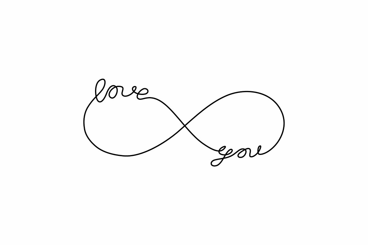 Set of Infinities Love and Lettering, a Decorative Illustration by Anastasiia_Dzhioeva (Photo 4 of 4)