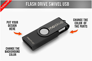 Flash Drive Swivel Usb Mockup PSD, a Product Mockup by Bruno's Shop