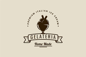 ice cream balls in bowl logo vector, a Branding & Logo Template by zyxroun shop