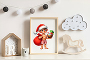 Summer Christmas PNG Watercolor, an Illustration by CreationArt (Thumbnail 2 of 9)