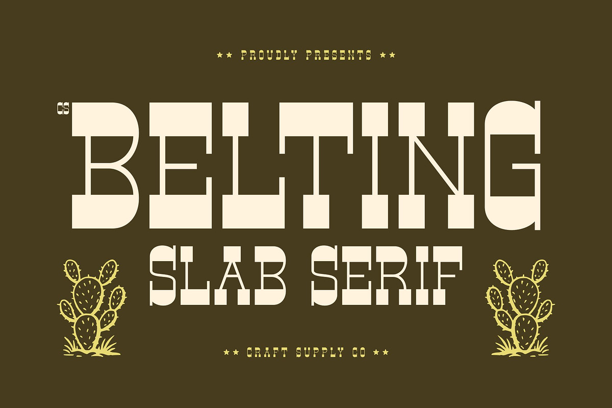 CS Belting – Slab Serif Font, a Slab Serif Font by Craft Supply Co. (Photo 1 of 8)