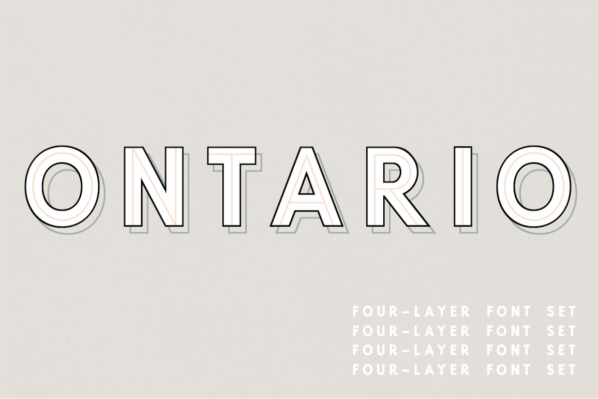 Ontario | A 4-Layer Font Set preview 5