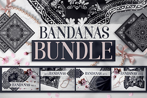 Bandanas Big Bundle of Illustrations, a Decorative Illustration by ilonitta