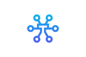 letter T network link digital logo, a Branding & Logo Template by Rasagama Studio