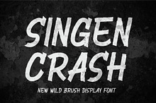 Singen Crash || Brush Display Font