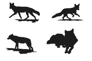 Wolf Silhouettes Set 1 Procreate