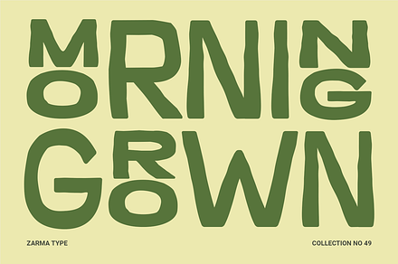 Morning Grown - Playful Font, a Handwritten Font by Zarma Type