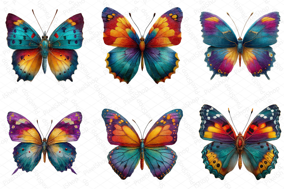 Colorful Butterfly Juneteenth Clipar, an Illustration by DreamPrint404 (Photo 3 of 5)