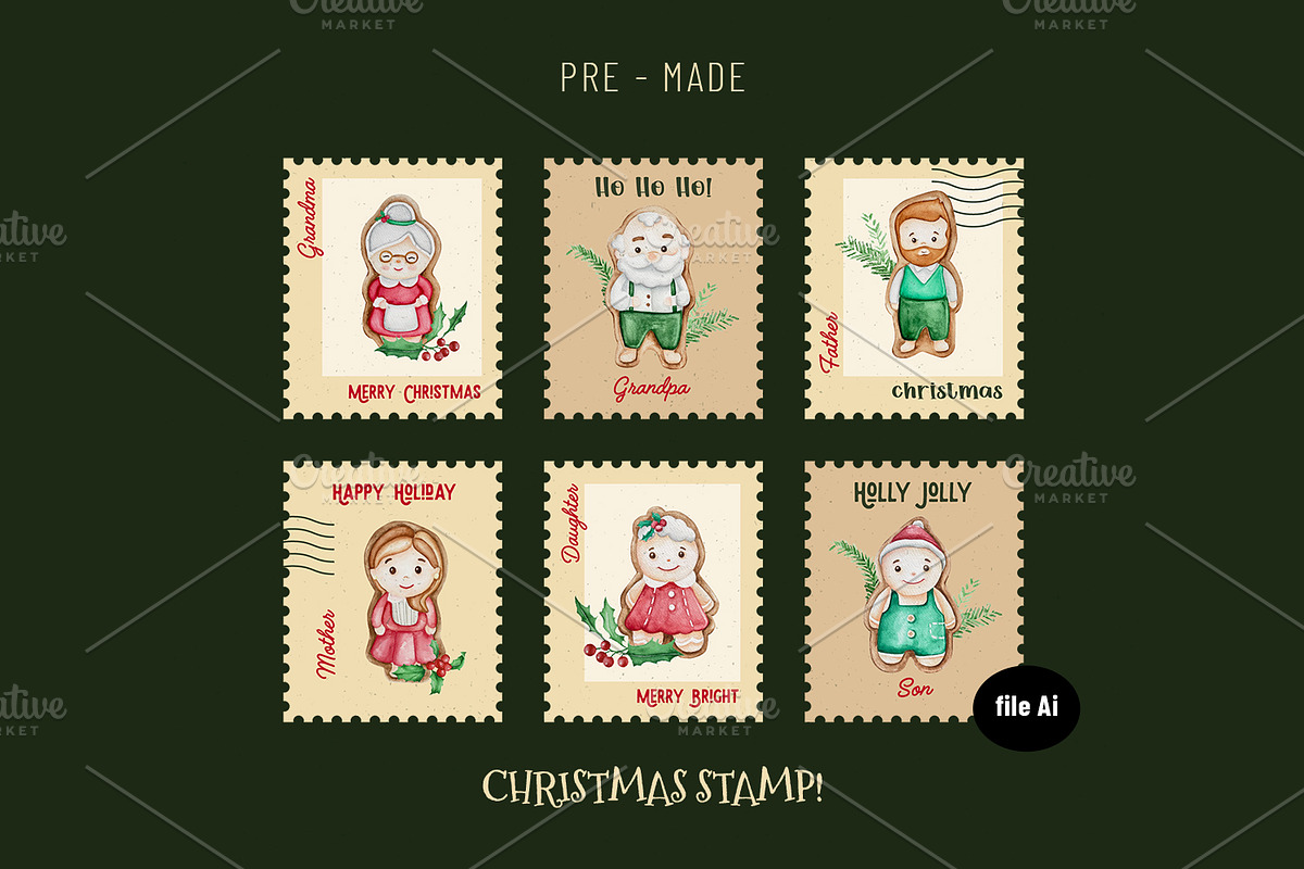 Watercolor - Christmas Gingerbread, a Decorative Illustration by bylin_illustration (Photo 6 of 9)