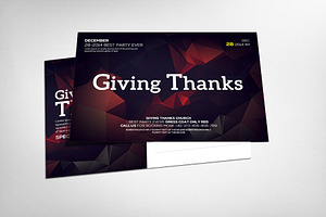 Thanks Giving Postcard Template