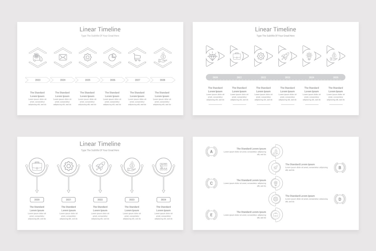 Linear Timeline PowerPoint Template, a Presentation Template by Karta ...