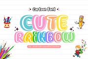 Cute Rainbow - Display Font, a Font by KiddoGlyphs Studio (Thumbnail 1 of 5)