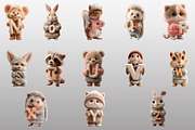 Cozy Woodland Friends, an Animal Illustration by Vika_Softlife (Thumbnail 4 of 12)